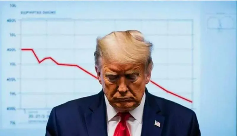 La cote de Trump s'effondre à un niveau dangereux, reflet du déclin américain